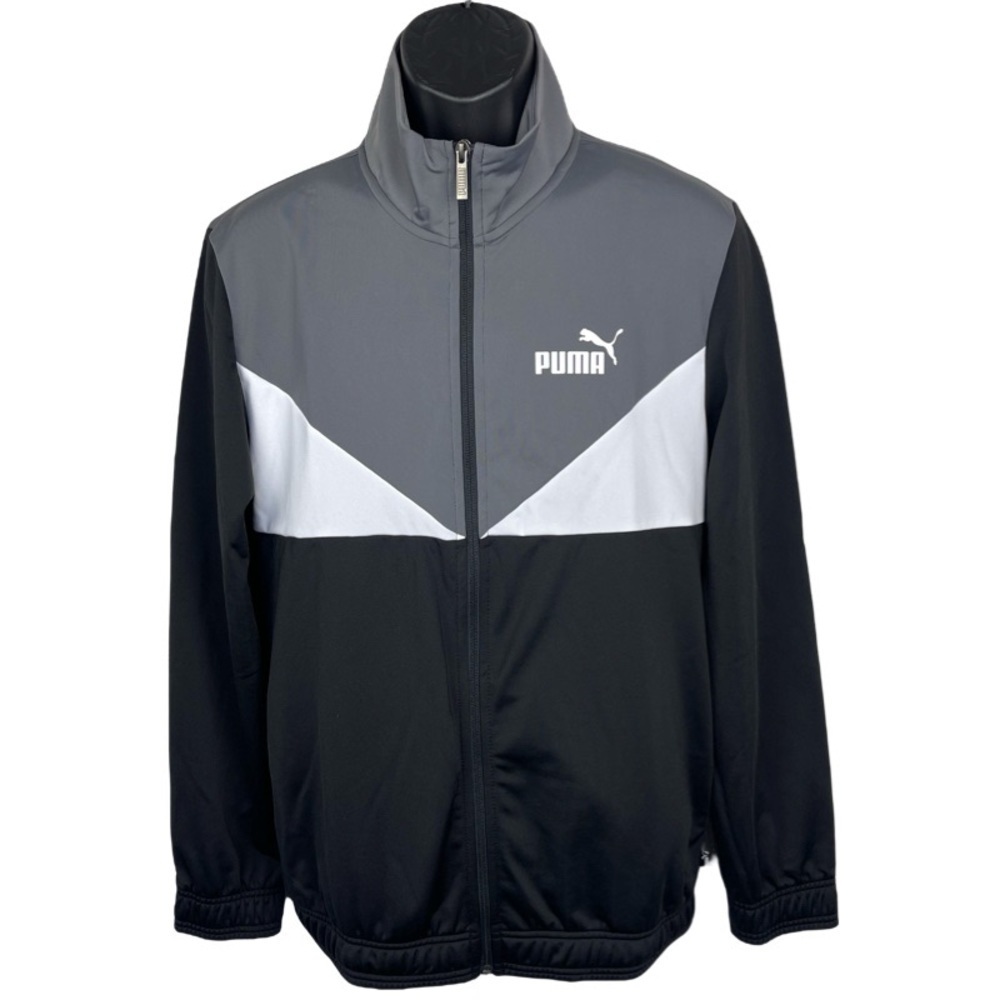 ✅ puma Men’s Color Block Retro Track Jacket with fleece inside size S